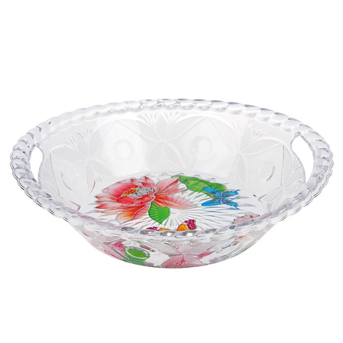 Салатник 450 мл "Цветы", МИКС