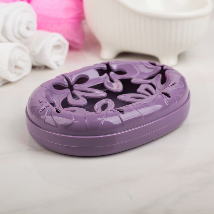 Мыльница "Цветы", цвет МИКС