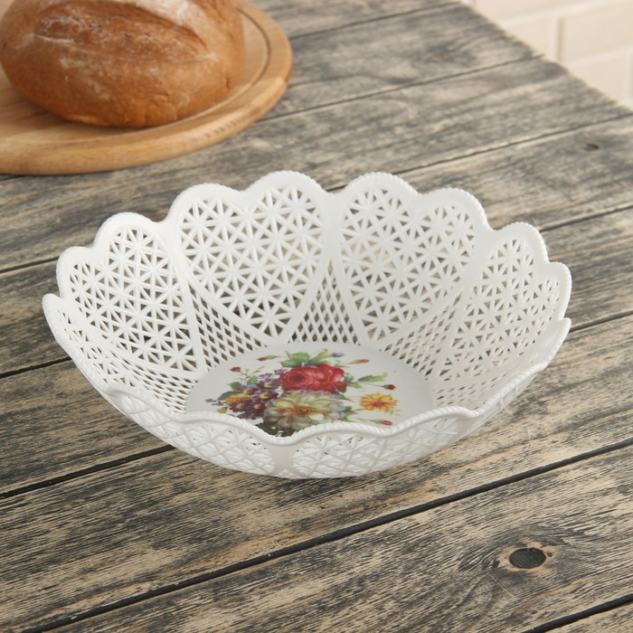 Ваза для хлеба и фруктов 26 см "Кубань", цвета МИКС