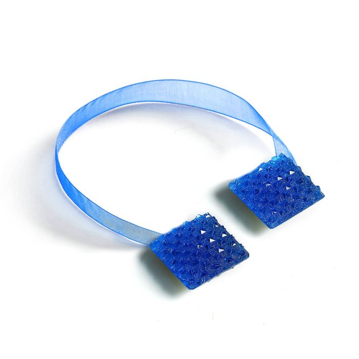 Подхват для штор на ленте "Кристалл", цвет синий