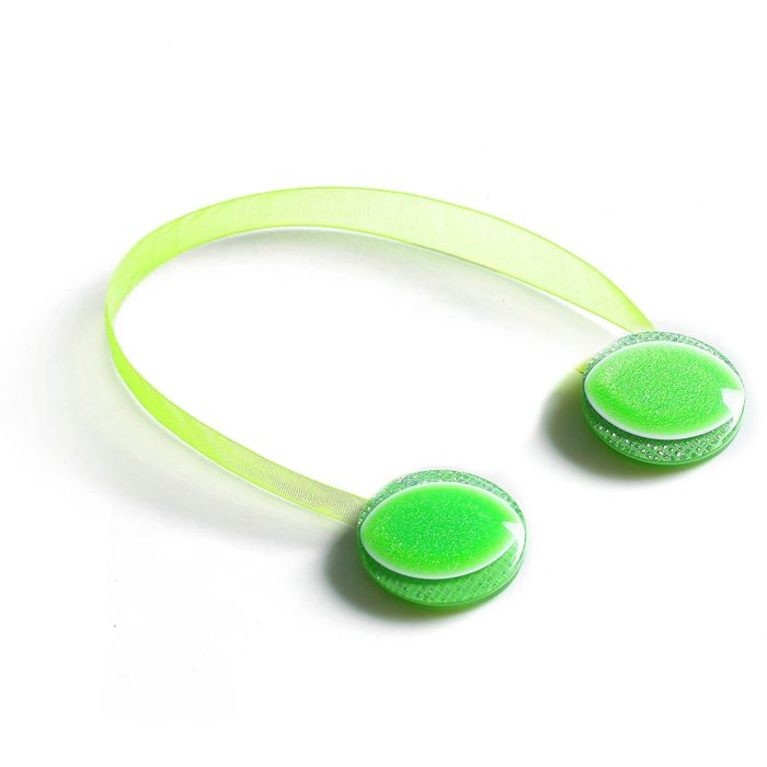 Подхват для штор на ленте "Кошачий глаз", d=4см, цвет зелёный