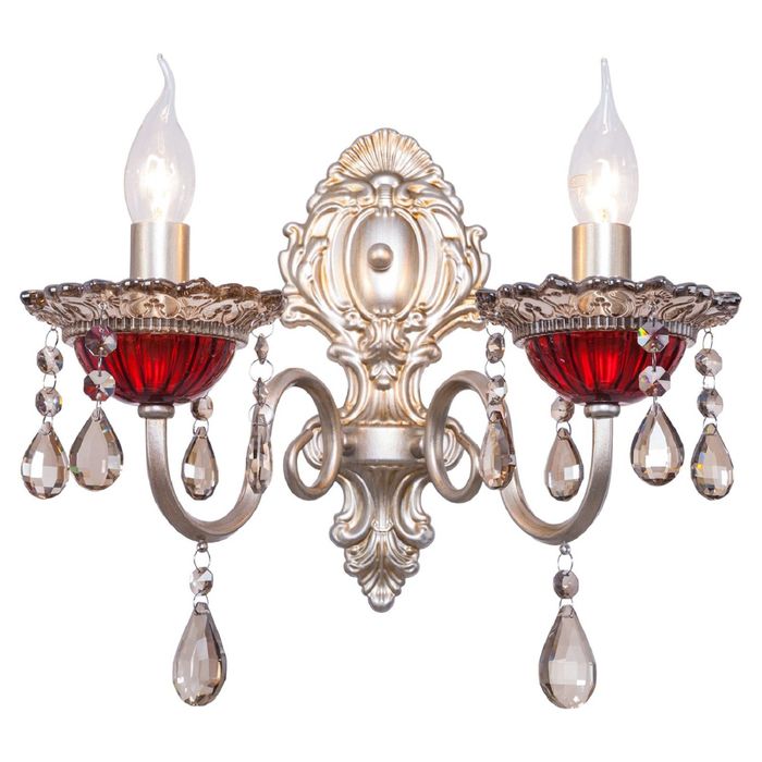 Бра "Эсмеральда" 2 лампы 40W Е14 золото 31х36х24 см