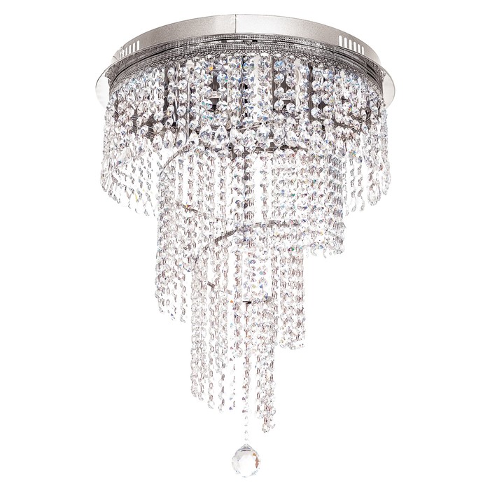 Люстра хрусталь "Климин" 5 ламп 40W Е27 основание хром 55х45х45 см