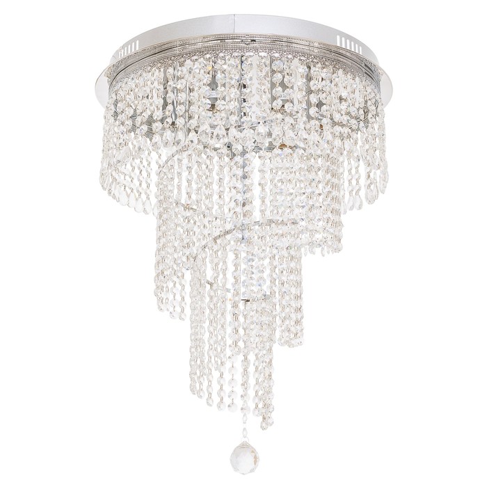 Люстра хрусталь "Климин" 5 ламп 40W Е27 основание хром 55х45х45 см