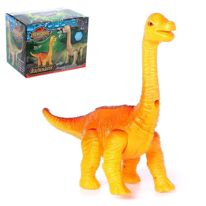 Динозавр «Брахиозавр травоядный», работает от батареек, с проектором, цвет МИКС