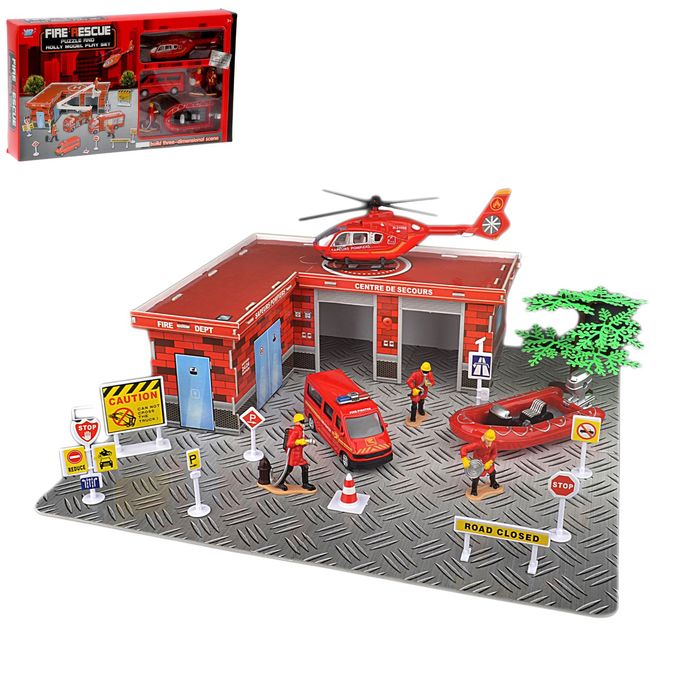 Парковка "Пожарная часть", с металлическими моделями