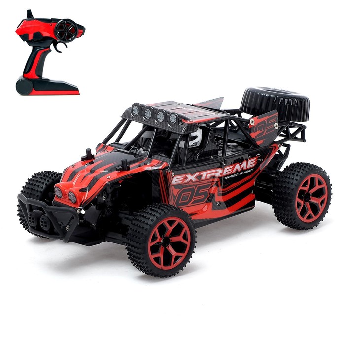 Машина радиоуправляемая "Багги", работает от аккумулятора, полный привод 4WD, 1:18 МИКС