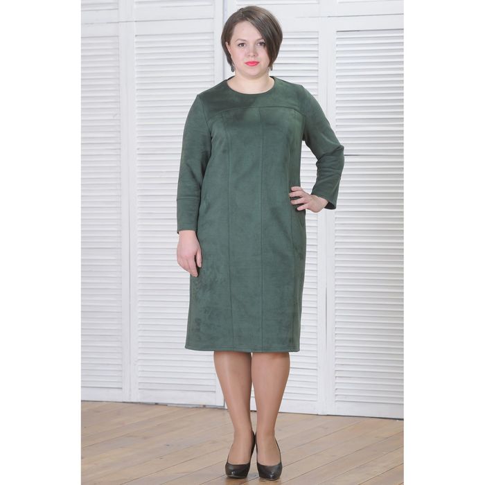 Платье женское 5946б, размер 50, рост 164 см, цвет зеленый