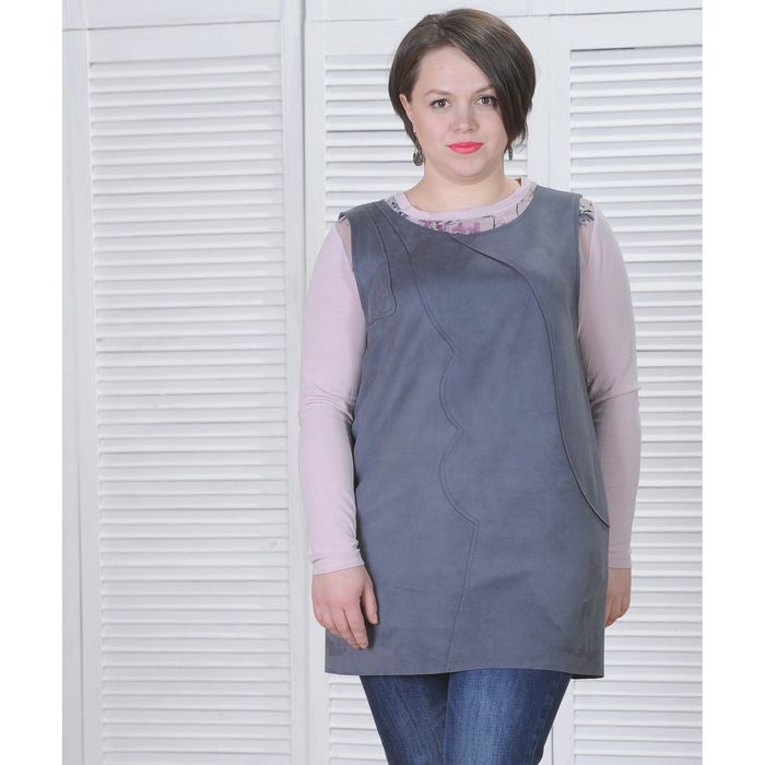 Жилет женский 5965, размер 50, рост 164 см, цвет серый