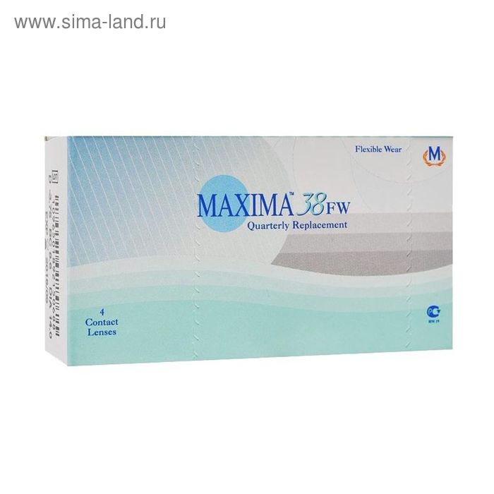 фото Контактные линзы maxima 38 fw, -0,5/8,6 в наборе 4 шт. maxima optics ltd