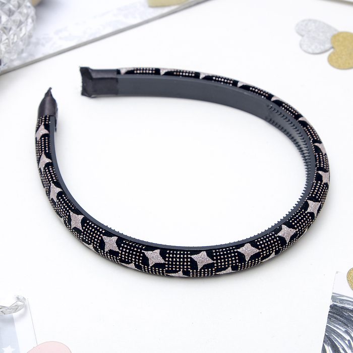 Ободок для волос "Вирджиния" 1 см, звезды, микс