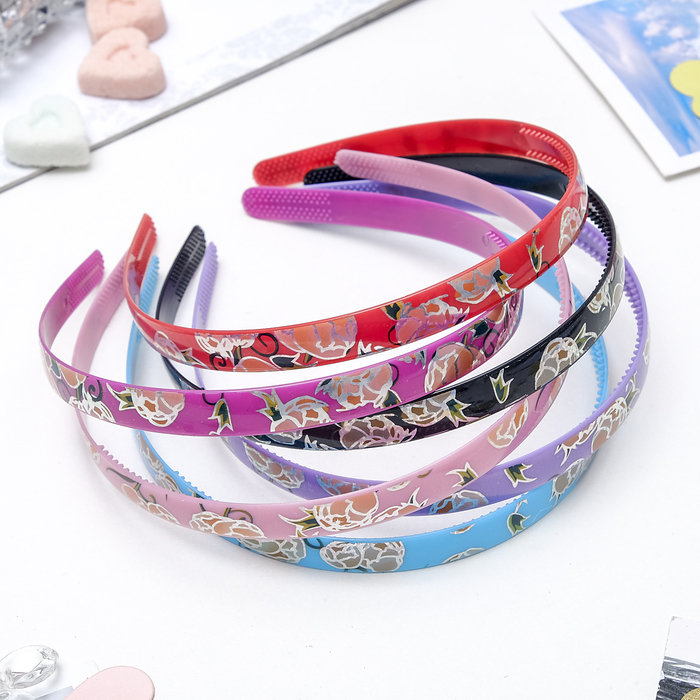 Ободок для волос "Переливы блеска" 1 см, цветочный бутон, микс