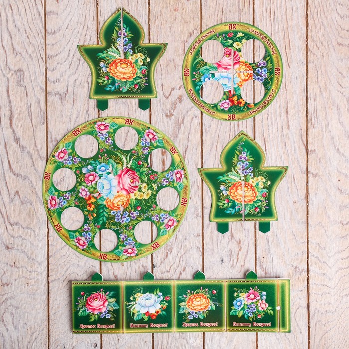 Подставка пасхальная на 12 яиц "Цветочная"