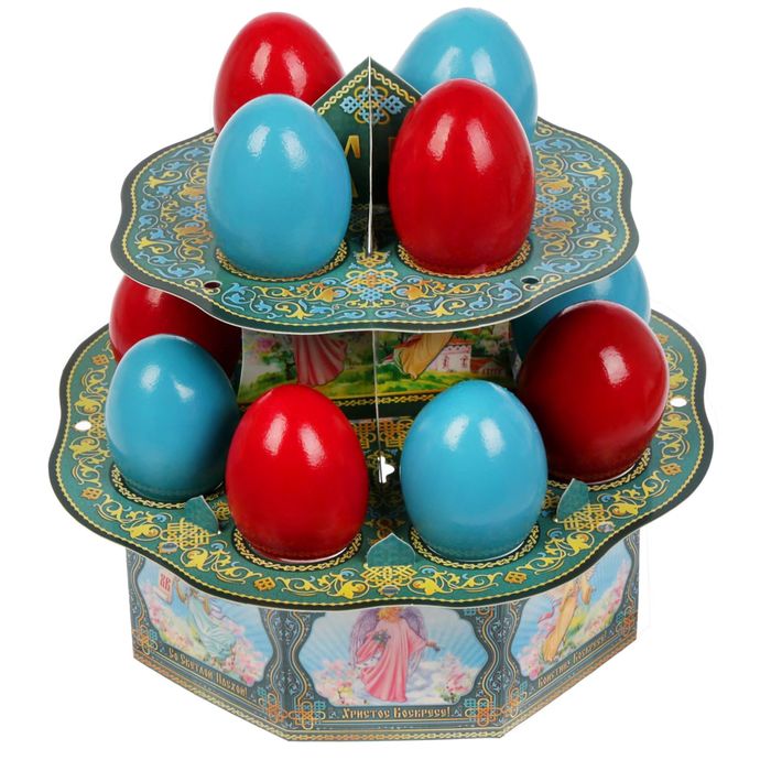 Подставка пасхальная на 12 яиц "Храм"