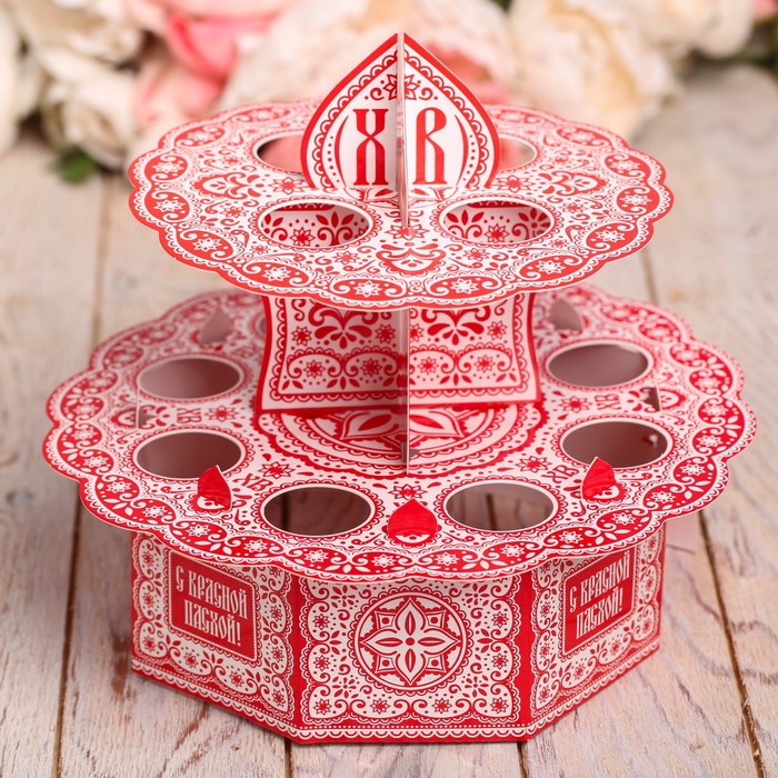 Подставка пасхальная на 12 яиц "Орнаментальная"