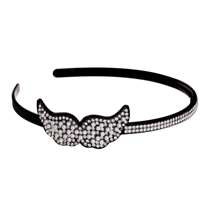 Ободок для волос "Жемчужное сияние" чёрный