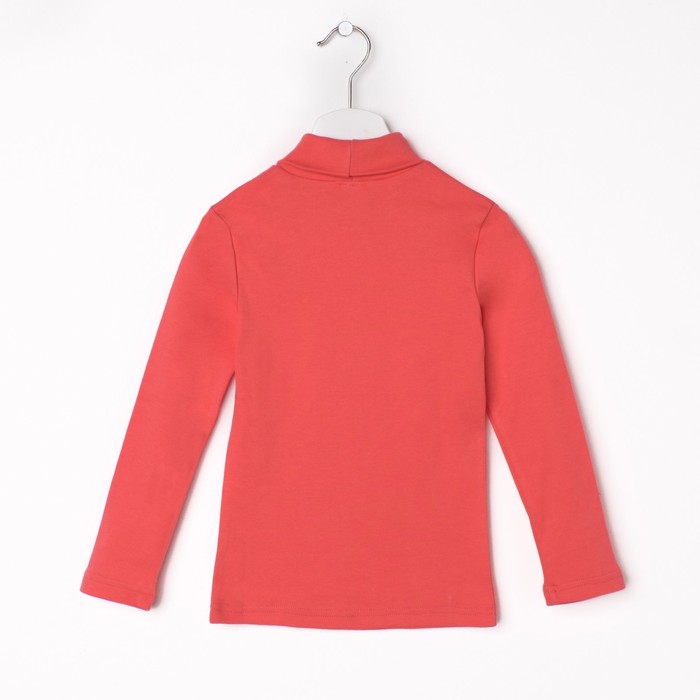 Водолазка для девочки, рост 128 см, цвет коралловый 418/2