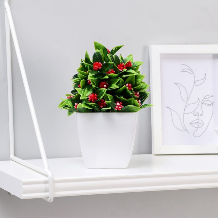 Бонсай "Шар с цветами" 10*10*19 см микс