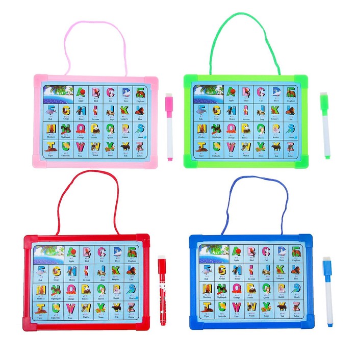 Доска для рисования "Ноты", маркер со стиралкой, цвета МИКС