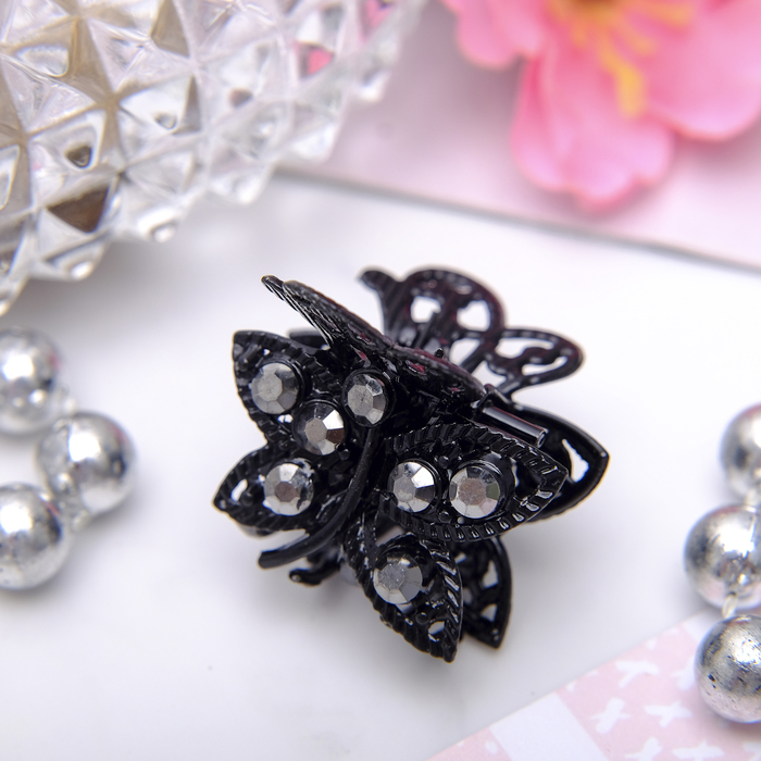 Краб для волос "Ночь" 2,5 см бабочка
