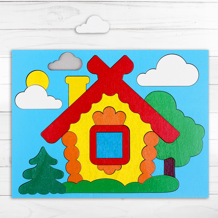 Головоломка "Собери картинку: домик" 17 элементов
