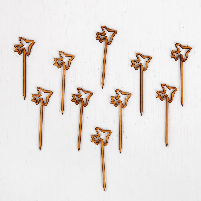 Роспись по дереву "Канапе. Самолёт", 10 шт.