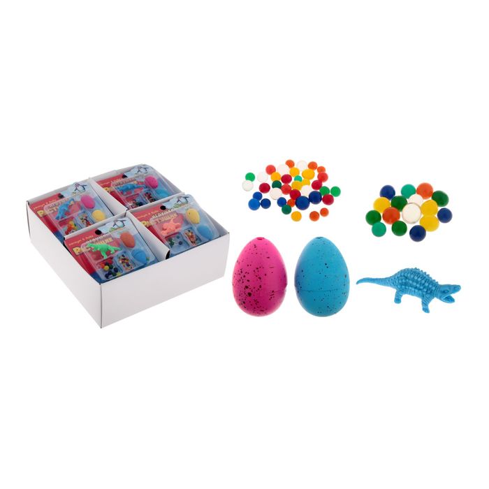 Растущие животные "Динозавры", набор 2 яйца с динозаврами, динозавр, гидрогель, МИКС