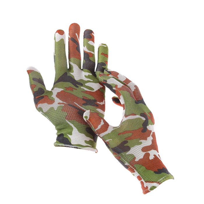 фото Перчатки нейлоновые, без покрытия, размер 9, цвет микс, greengo