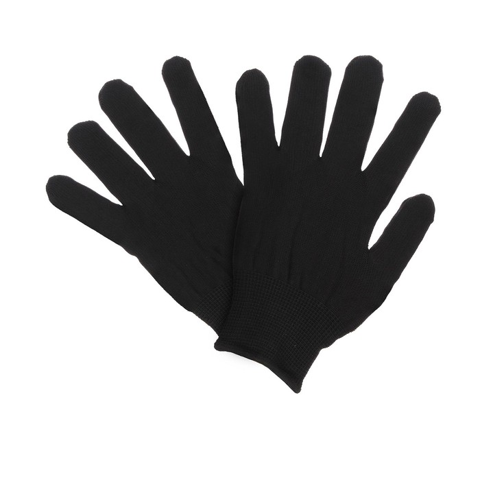 Перчатки нейлоновые, без покрытия, размер 8, чёрные