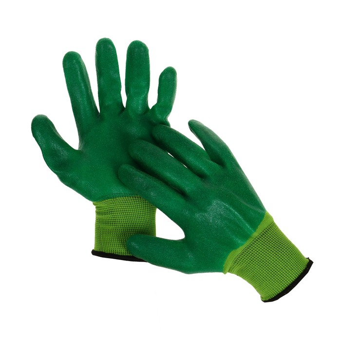 greengo перчатки садовые нейлоновые с двойным антивыскальзывающим нитриловым обливом размер 10 цвет микс greengo Перчатки садовые, нейлоновые, с двойным антивыскальзывающим нитриловым обливом, размер 10, цвет МИКС, Greengo