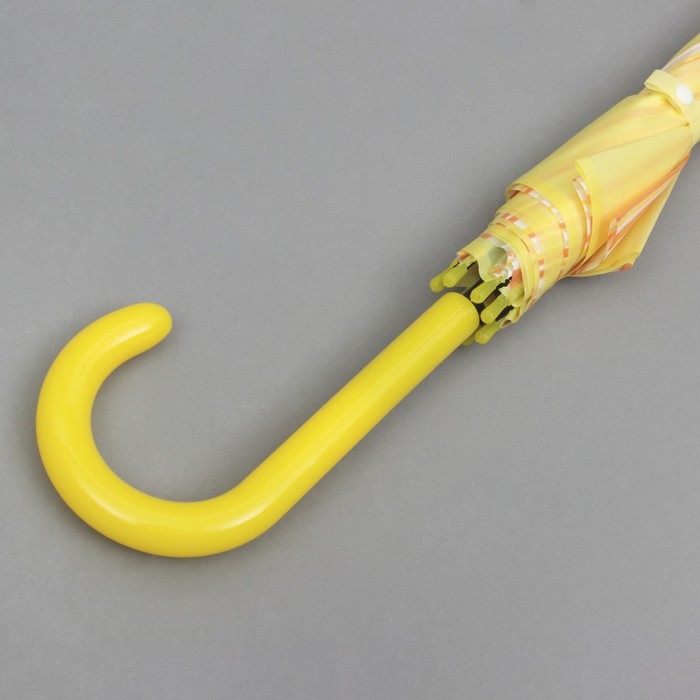 Зонт-трость "Полоска", полуавтоматический, R=55см, цвет жёлтый