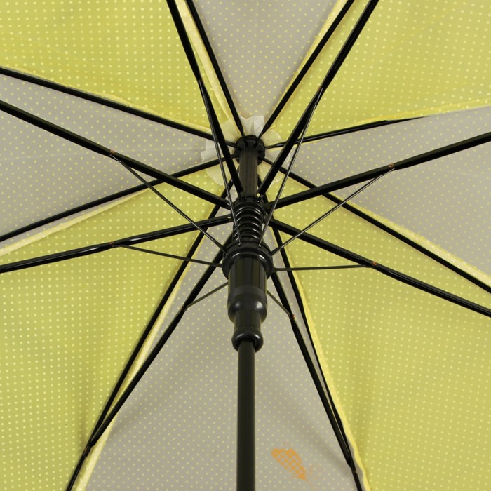 Зонт-трость "Цветы", полуавтоматический, R=55см, цвет жёлтый