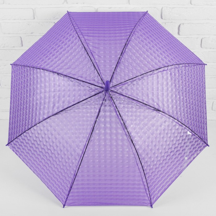Зонт-трость "Однотонный", 3D, полуавтоматический, R=55см, цвет фиолетовый