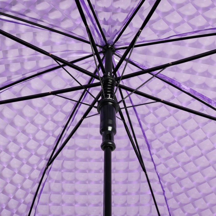 Зонт-трость "Однотонный", 3D, полуавтоматический, R=55см, цвет фиолетовый