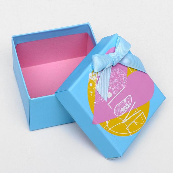 Набор коробок 3в1 "Сердце", голубой, 11 х 11 х 7 - 7 х 7 х 5 см