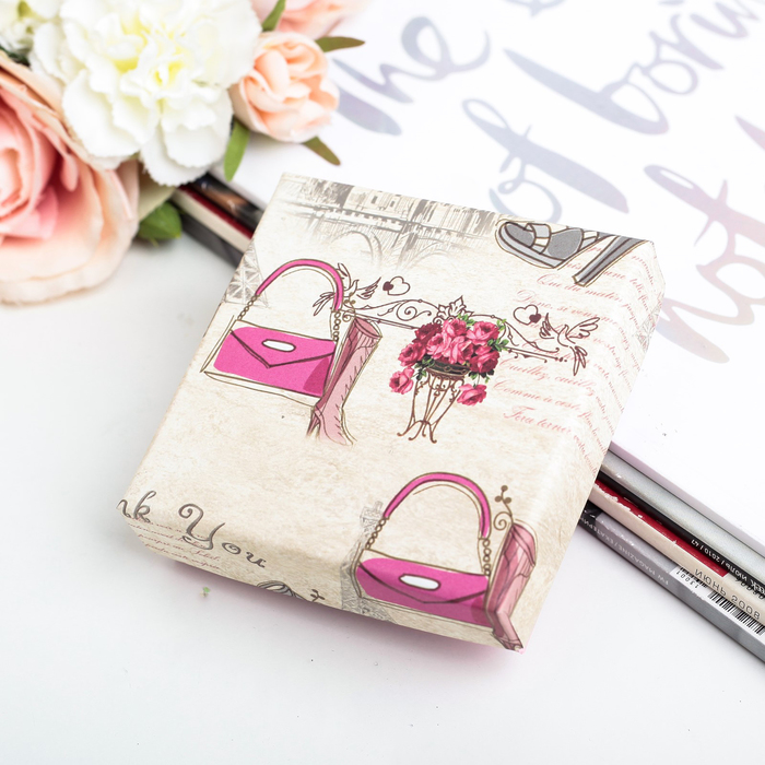 Коробка подарочная "Путешествие", микс, 10 х 10 х 3,5 см