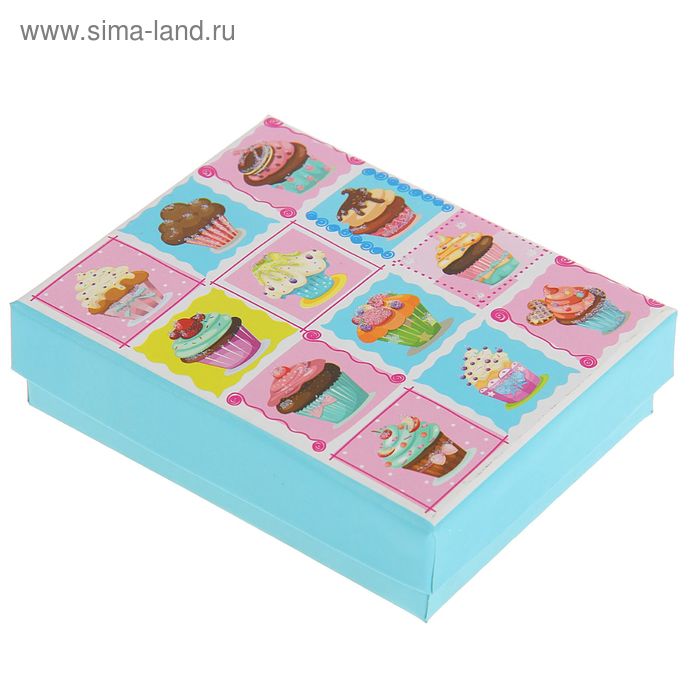 Подарочные коробки  Сима-Ленд Коробка подарочная Пирожное, 9,5 х 7,5 х 2,5 см
