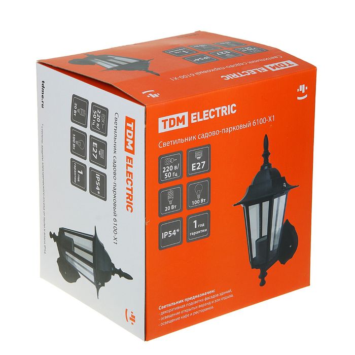 Светильник TDM 6100-21 садово-парковый шестигранник, 100Вт, вверх, белый, SQ0330-0066