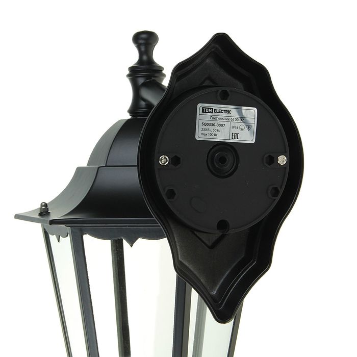 Светильник TDM 6100-02 садово-парковый шестигранник, 100Вт, вниз, черный, SQ0330-0007