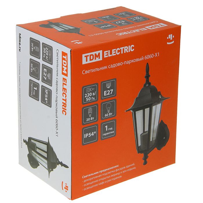 Светильник TDM 6060-11 садово-парковый шестигранник, 60Вт, вверх, бронза, SQ0330-0011