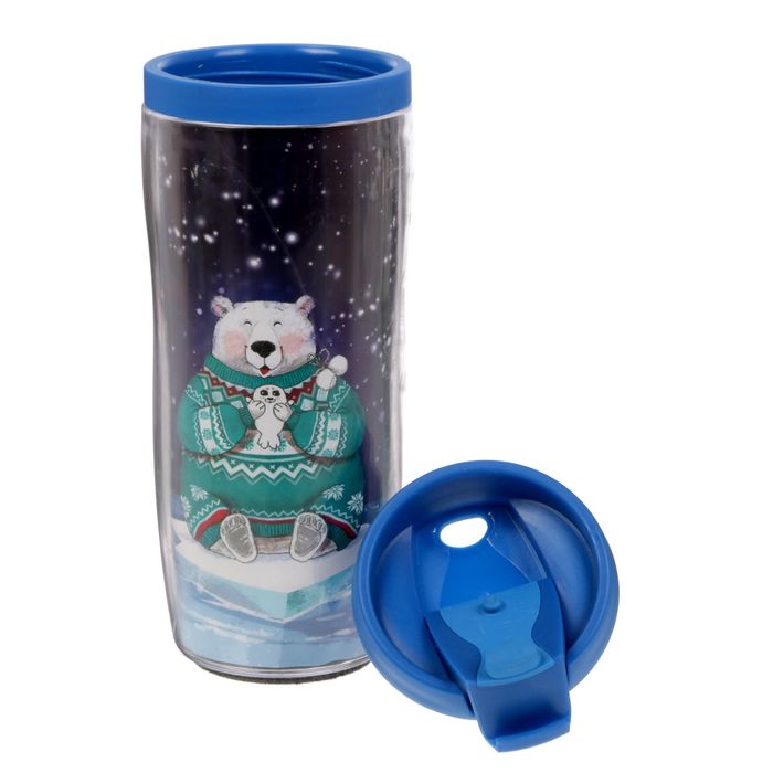 Термостакан "Все получится. Белый мишка", 350 мл