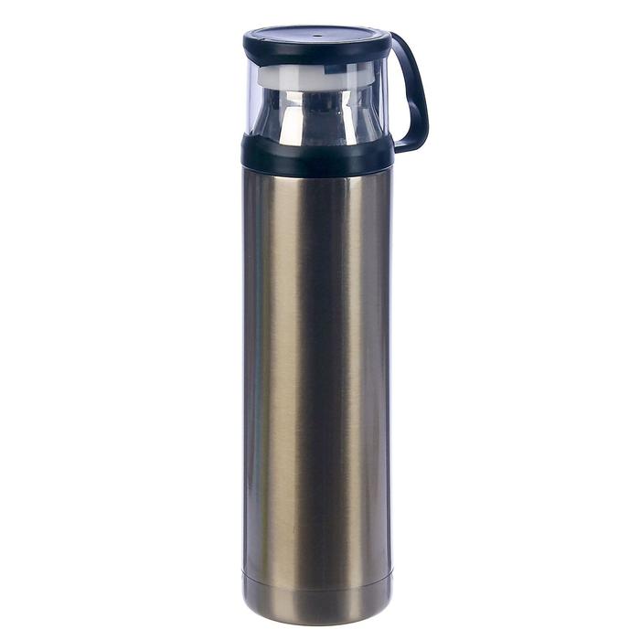 Термос Sport с прозрачной крышкой, 500 мл, 10 ч, 201 сталь, микс