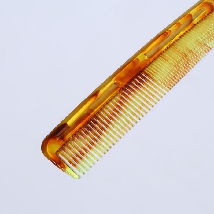 Расчёска комбинированная, 12,5 × 3 см, цвет «янтарный»
