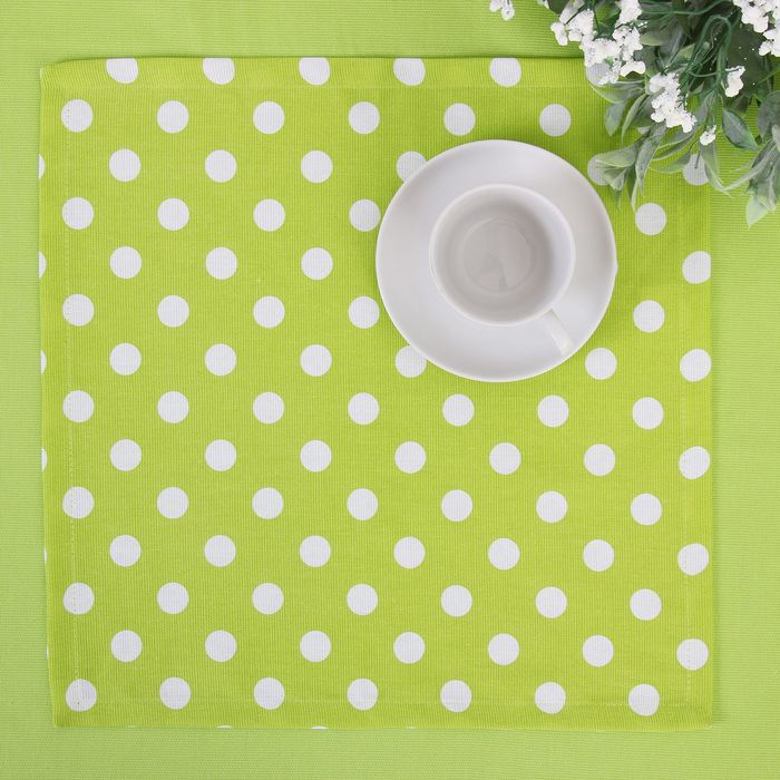 Набор столовый "Этель" Зелёное яблоко скатерть 150х200 см, салфетка 40х40 см 8 шт., рогожка