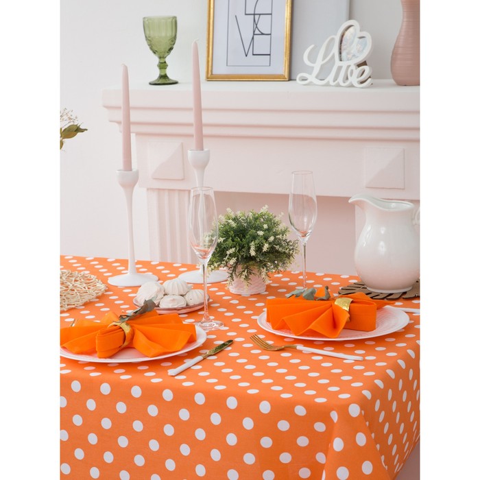 Набор столовый "Этель" Яркий цитрус (вид2) скатерть 150х200 см, салфетка 40х40 см 8 шт., рогожка