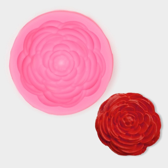 Молд «Прекрасная роза», силикон, 5,7×5,7×1,2 см, цвет МИКС молд роза 4 5×2 см цвет микс