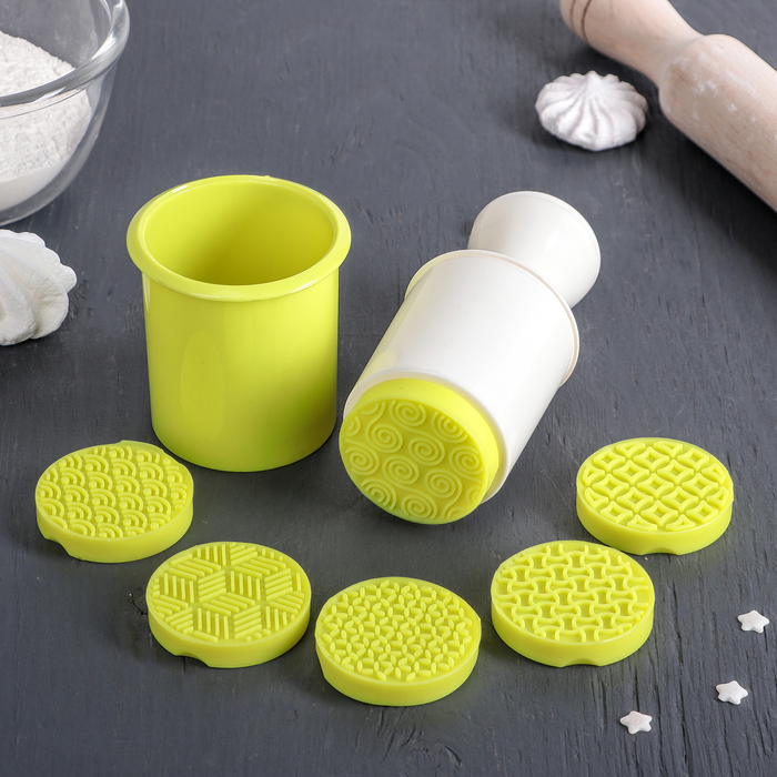 Набор кондитерский "Факутра": плунжер кондитерский, 6 насадок d=4,7 см