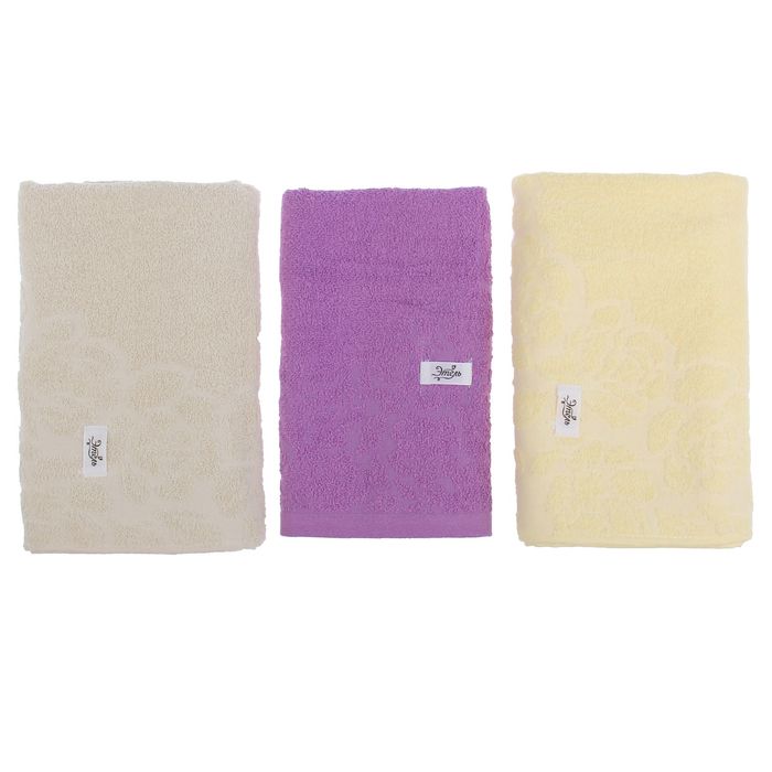 Набор полотенец "Этель" Флоренция, размер 30х70 см-1 шт., 50х90 см-2 шт., 400 г/м2