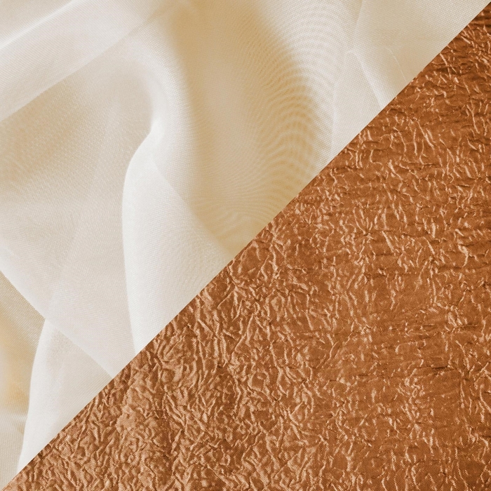 Комплект штор для кухни Акцент 280х170см,кофе с мол,ламбр., подхваты 2,портьера,принт МИКС