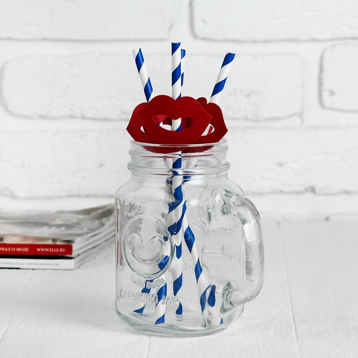 Трубочки для коктейля "Улыбочка" (набор 4 шт) цвета МИКС